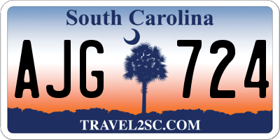 SC license plate AJG724