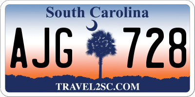 SC license plate AJG728