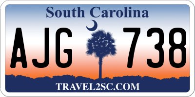 SC license plate AJG738
