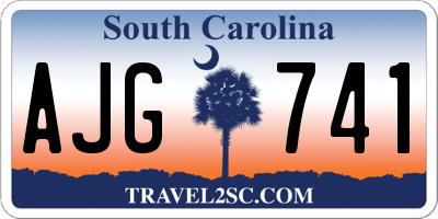 SC license plate AJG741