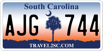 SC license plate AJG744