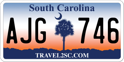 SC license plate AJG746