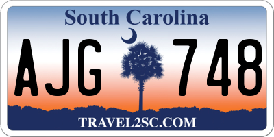 SC license plate AJG748