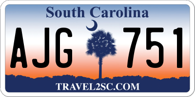 SC license plate AJG751