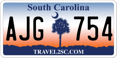 SC license plate AJG754