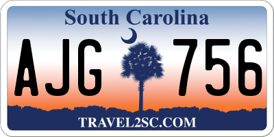 SC license plate AJG756