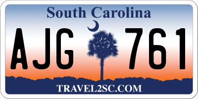 SC license plate AJG761
