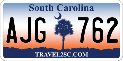 SC license plate AJG762