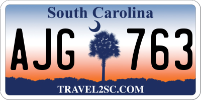 SC license plate AJG763