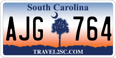 SC license plate AJG764