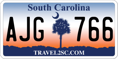 SC license plate AJG766