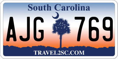 SC license plate AJG769