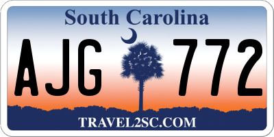 SC license plate AJG772