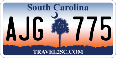 SC license plate AJG775