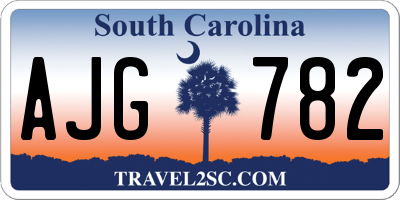 SC license plate AJG782