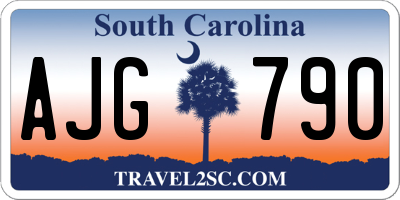 SC license plate AJG790