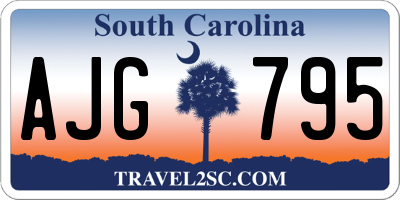 SC license plate AJG795