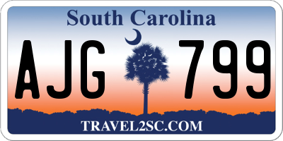 SC license plate AJG799