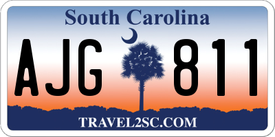 SC license plate AJG811