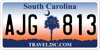 SC license plate AJG813