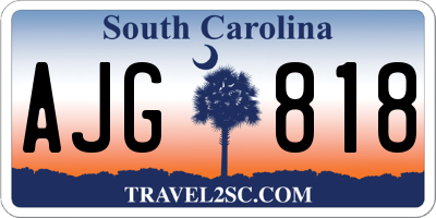 SC license plate AJG818