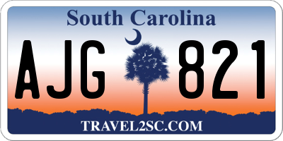 SC license plate AJG821