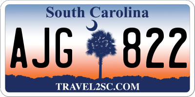 SC license plate AJG822