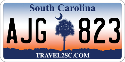 SC license plate AJG823