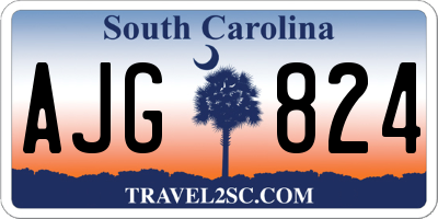 SC license plate AJG824