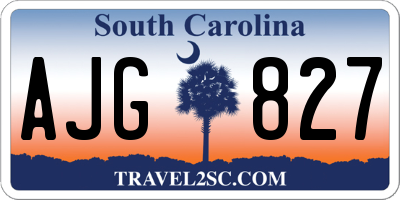 SC license plate AJG827