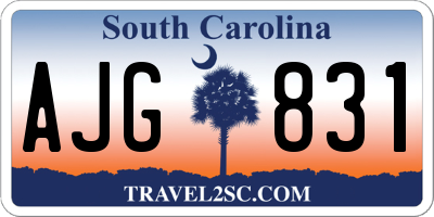 SC license plate AJG831
