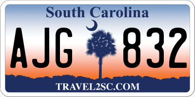 SC license plate AJG832