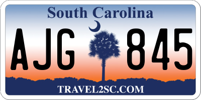 SC license plate AJG845