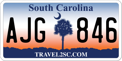 SC license plate AJG846