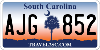 SC license plate AJG852