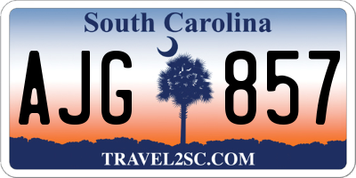 SC license plate AJG857