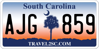 SC license plate AJG859