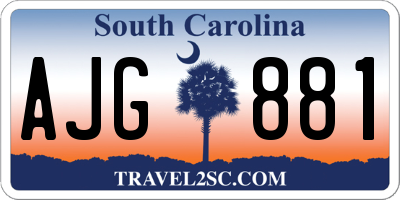 SC license plate AJG881
