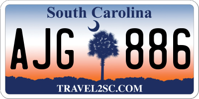 SC license plate AJG886