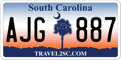 SC license plate AJG887