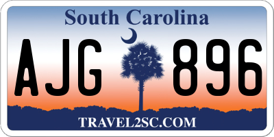 SC license plate AJG896
