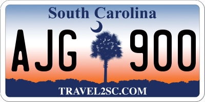 SC license plate AJG900