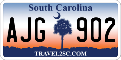 SC license plate AJG902