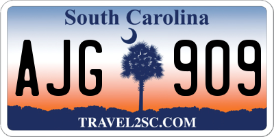 SC license plate AJG909