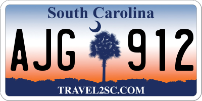SC license plate AJG912