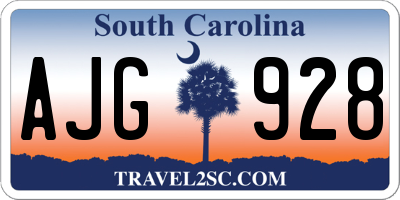 SC license plate AJG928