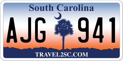 SC license plate AJG941
