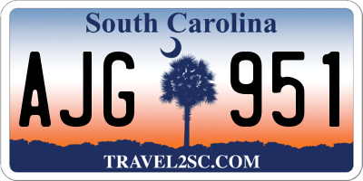 SC license plate AJG951