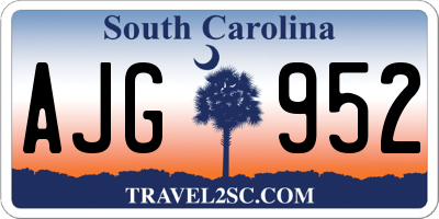 SC license plate AJG952