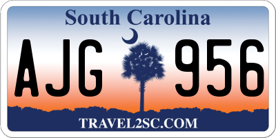 SC license plate AJG956